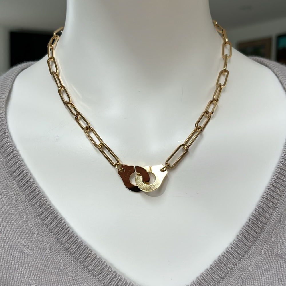 Dinh Van Menottes R15 18K Yellow Gold Handcuff Necklace
